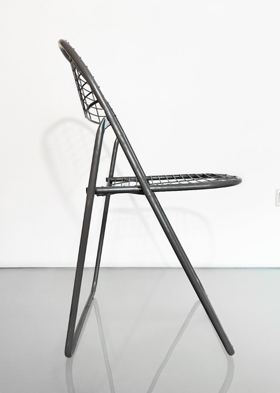 Image 1 of Vintage IKEA gray 80s Niels Gammelgaard Åland folding chair