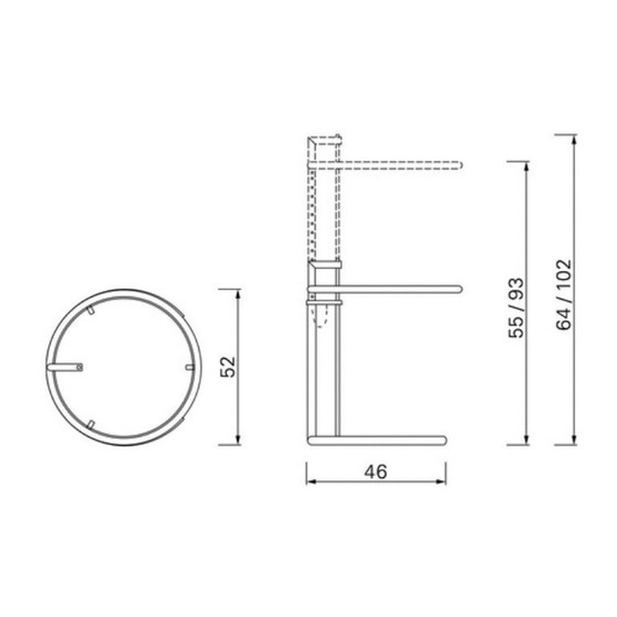 Image 1 of Mesa ajustable E1027 de Classicon