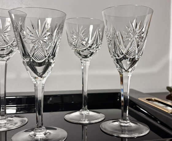 Image 1 of 6 Kristallgläser, wahrscheinlich von Saint Louis oder VSL hergestellt
