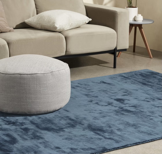 Image 1 of Leisteen blauw vloerkleed - 230 x 160 - zo goed als nieuw 