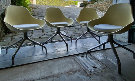 Set of 4 Vintage "Jakob" Swivel Chairs - Designed by Chris Martin for IKEA (c.2000) - Yellowing of the seat (photo 12 of 14)