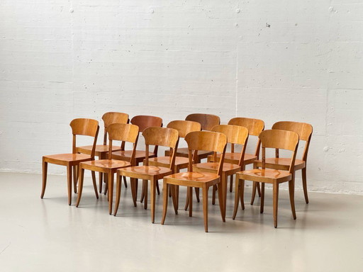 Juego de 6 sillas de madera de A.G. Möbelfabrik Horgen-Glarus, 1924