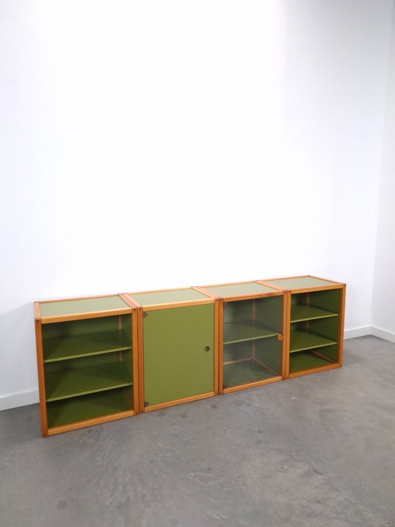 Design Flötotto Profilsystem Mobile modulare – 4 parti – Faggio verde, Mobile 1 – Credenze, Glass, Wood (photo 20 of 24)