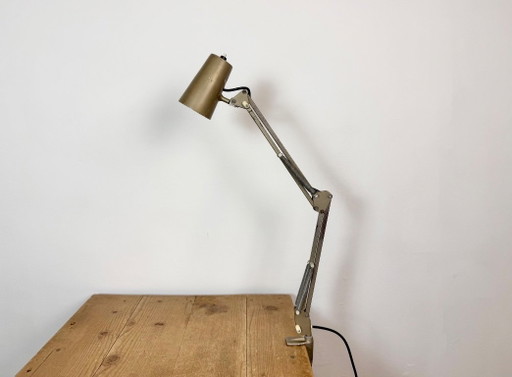 Vintage Brown Adjustable Architect Table Lamp, 1960s – tafellampen, Iron, Metal (photo 2 of 23)