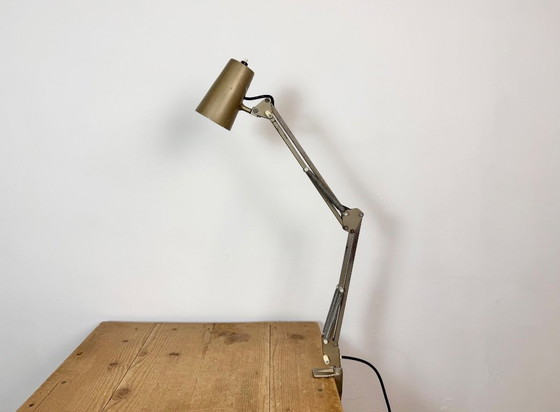 Vintage Brown Adjustable Architect Table Lamp, 1960s – Iron, Metal (photo 2 of 23)