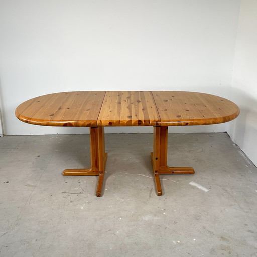 Oval Extendable Danish Pine Dining Table