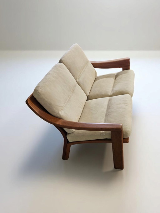 Designer suédois teck deux places canapé 2 places PJ Poul Jeppesen 1970s