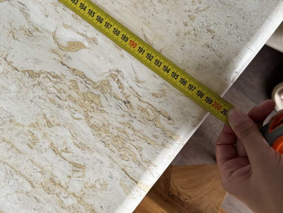 Travertine Dining Table (Solid, Italy 1980s) – Stone (photo 6 of 8)