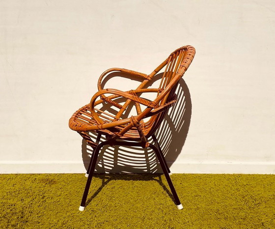 Image 1 of Paar van rotan Noordwolde lounge fauteuils ~ Vintage 60s