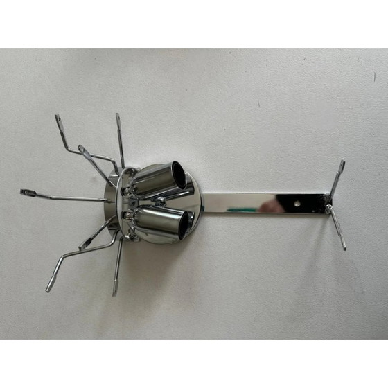 Image 1 of Set van twee Italiaanse "Poliedri" Murano glazen wandlampen in Venini-design.