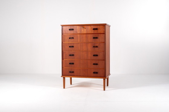 Image 1 of Cómoda de teca de mediados de siglo, moderna y escandinava, década de 1960