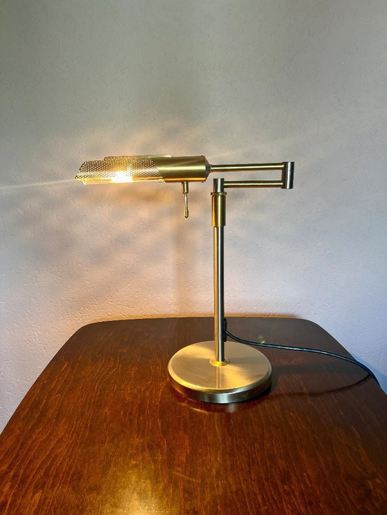 Image 1 of N-Licht table lamp, article number 5447. Top-quality classic from Germany. Infinitely dimmable, tiltable and extendable