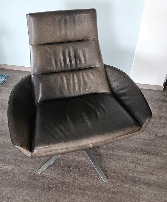 Image 1 of Poltrona Montis Hugo in pelle marrone vintage