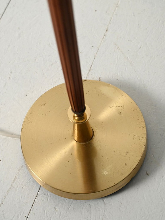 Image 1 of Lampada da terra in vetro color teak e ambra