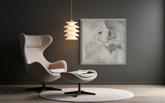 Image 1 of Robert Detheux - Pittura onirica surrealista - La folle à la mouche - 1978