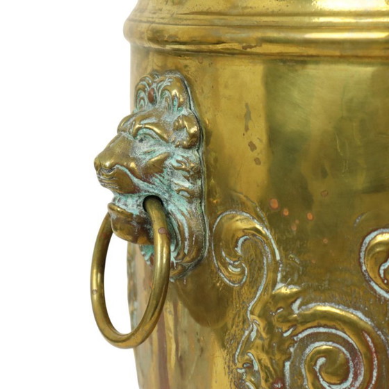 Image 1 of Antique Brass Jardinière Planter