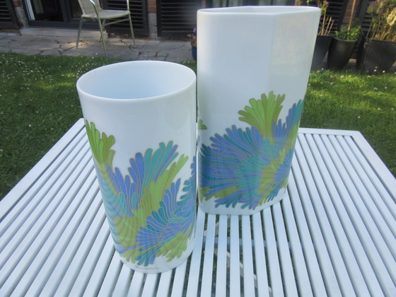 Image 1 of 2 vazen ​​(30 cm en 25 cm) van Rosamunde Nairac Rosenthal Studio Line, modernistisch