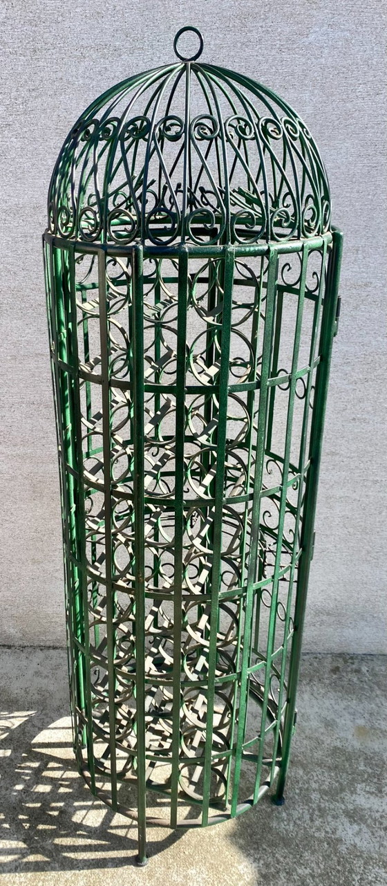 Image 1 of Botellero y porta copas, jaula para vinos, bodega, barra de hierro forjado