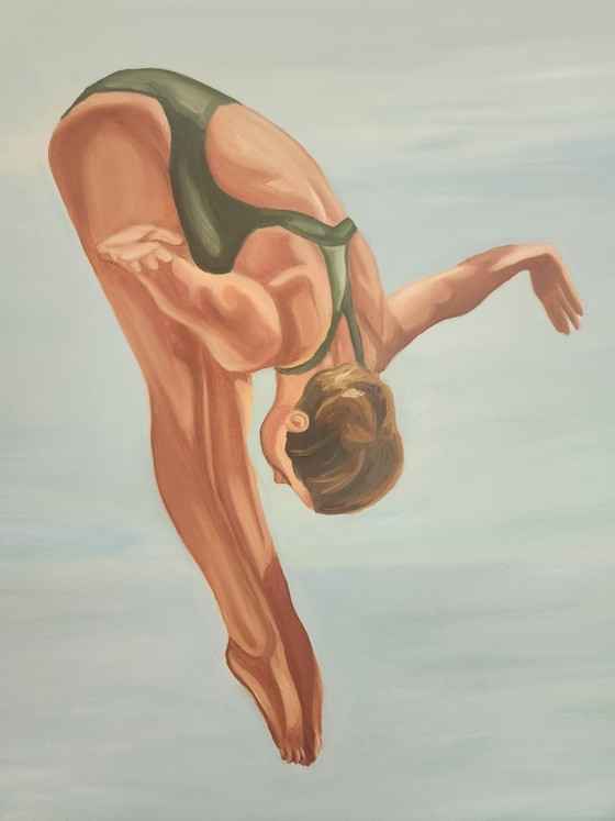 Image 1 of Beautiful Original Painting "In volo N°3" – Hiletia Romano (2023) with Certificate