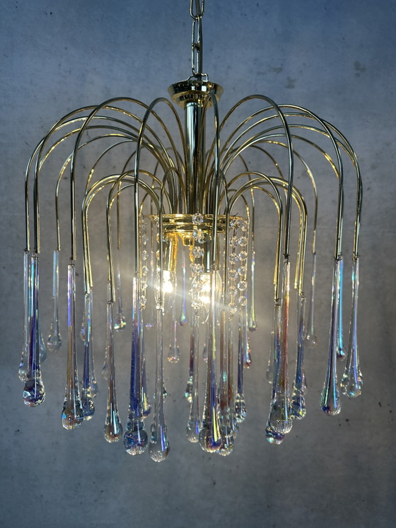 Image 1 of Lustre Hollywood Regency en forme de larme - Massif