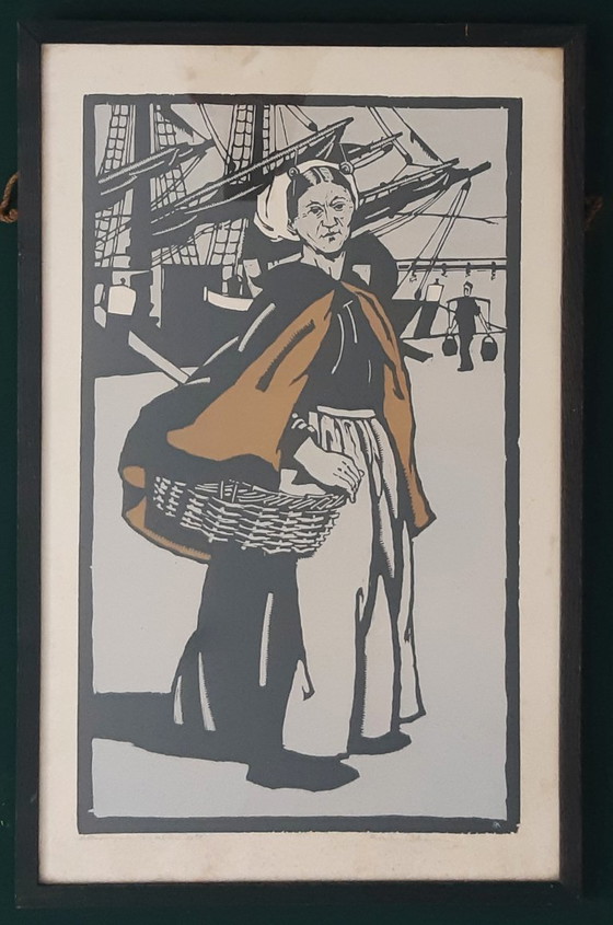 Image 1 of Scheveningsche visventster - linosnede