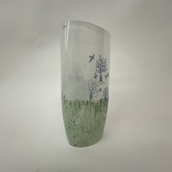 Image 1 of Vintage "Oktober" glass vase by Kjell Engman for Kosta Boda, 1990