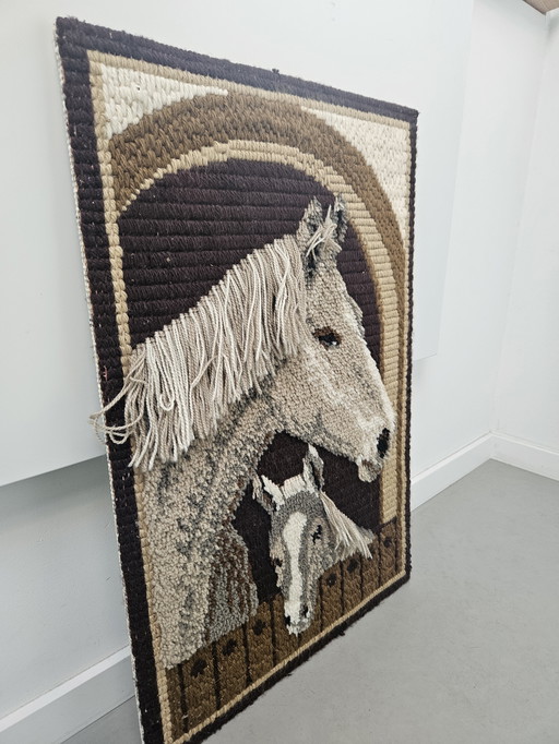 Vintage wall hanging Horses