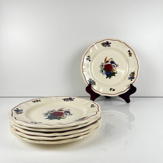 Set mit 6 "Agreste" Sarreguemines Desserttellern, 20. Jahrhundert – Geschirr, Ceramic, Vintage (photo 2 of 8)