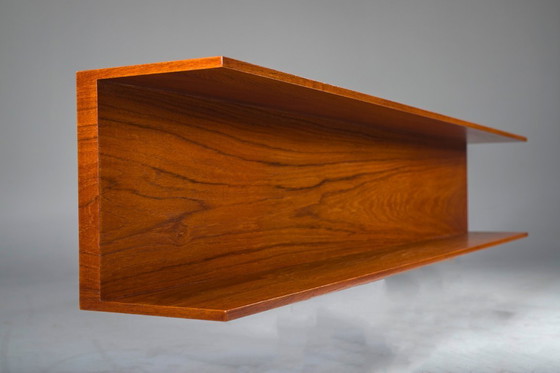 Image 1 of Mid-Century Modernes Wandregal aus Teakholz von Walter Wirtz für Wilhelm Renz, Deutschland, 1960er Jahre