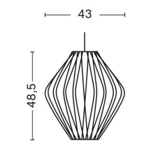 Image 1 of Nelson Pear Crisscross Bubble Pendant Medium Off White / HAY