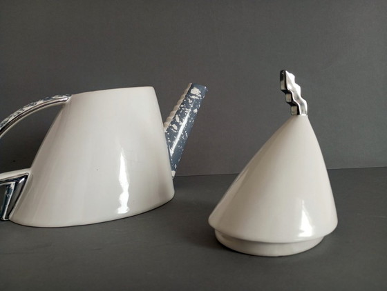 Olga Benedek /Hongaarse DeForma! Groep/ - Memphis Milano/Postmodern "Platina" Luxe Theeservies 1986 (photo 4 of 15)