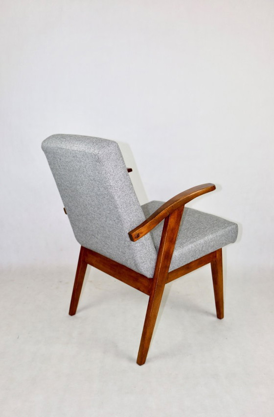 Image 1 of Hellgraue Sessel von Mieczyslaw Puchala, 1970er Jahre, 4 Exemplare