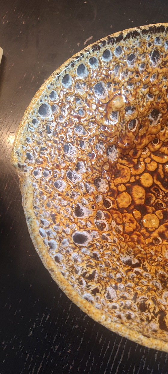 Image 1 of Large "Fat Lava" Volcanic Bowl - A Character Piece (1960/70)