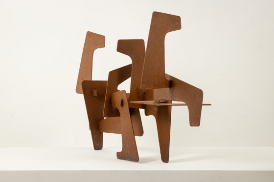 Image 1 of MPCEM. Sculpture abstraite en acier corten. Pièce unique, 2014.