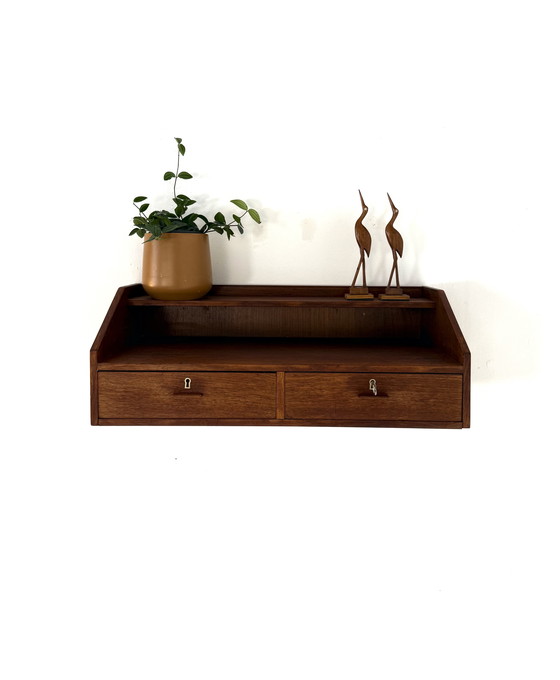 Image 1 of Consolle da parete vintage in teak danese anni '60