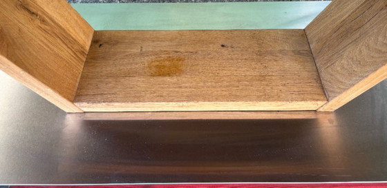 Image 1 of MCA dining table Greta 2, solid oak with live edge, frame with V-leg