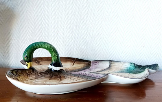 Image 1 of vintage ceramic duck dish