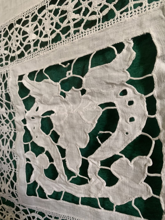 Antique Lace Frieze, Cut Stitch, Exceptional Bestiary 18th/19th Century – Wall decoration, Other (photo 4 of 15)
