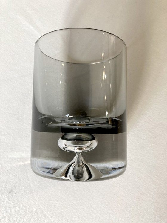 Image 1 of 10 bicchieri da aperitivo in vetro fumé, anni '60-'70