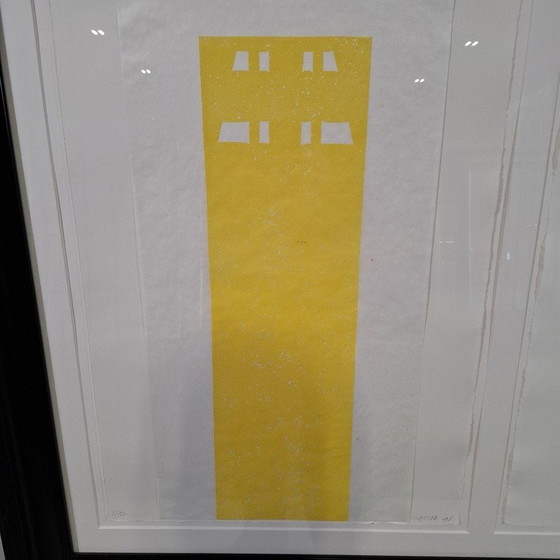 Image 1 of Dick Cassée & Henk-J-Bernlef, serigrafía y poema - enmarcado