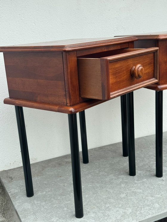 Coppia di Tavolini Vintage in Rovere – Metal, Wood (photo 3 of 9)