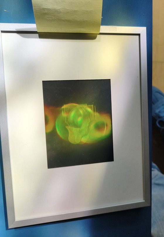 Image 1 of * Ingelijste Hologram van Microscoop met Mug *