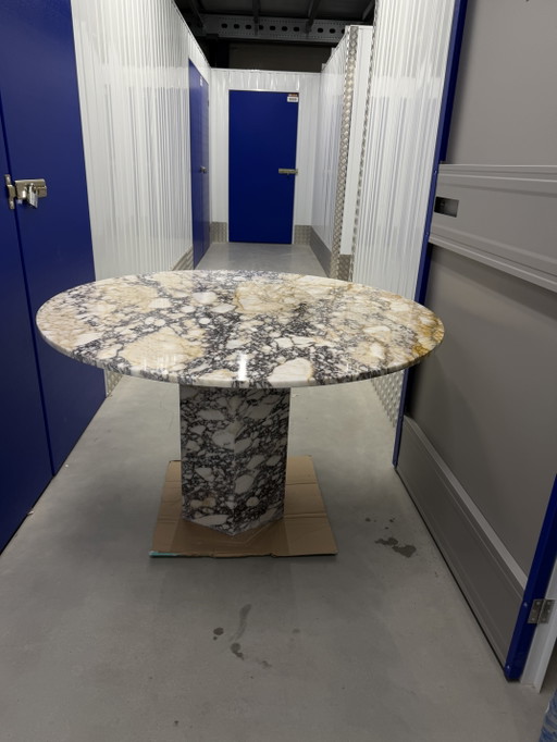 Mesa de comedor de mármol Calacatta Viola