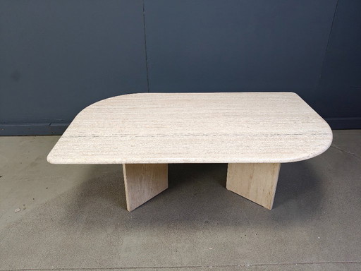 Vintage travertine coffee table, 1970s