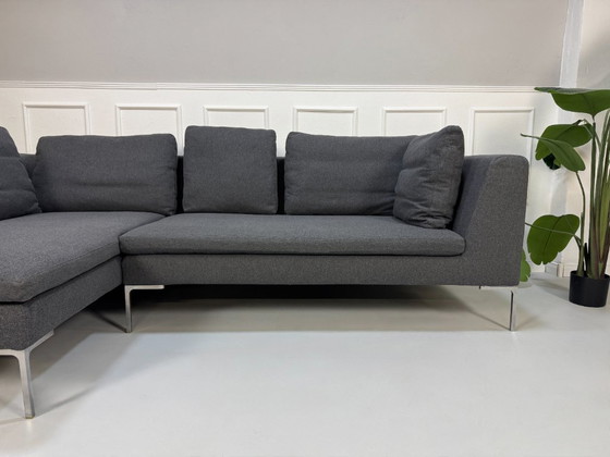Image 1 of Divano di design B&B Italia Charles in tessuto grigio