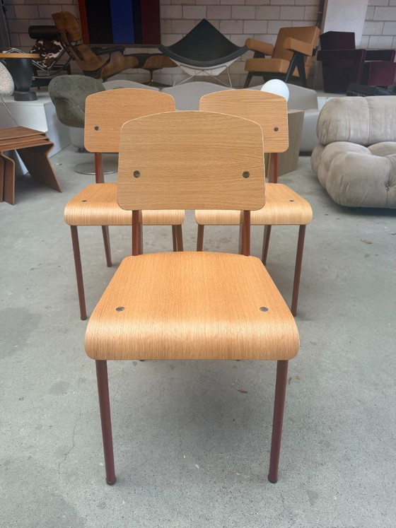 Silla Vitra Standard de Jean Prouvé (existencia: 3) – Sillas de comedor, Metal, Wood (photo 7 of 16)
