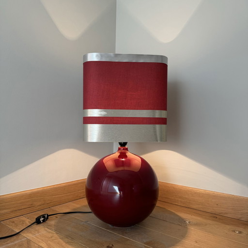 Lámpara vintage de globo rojo
