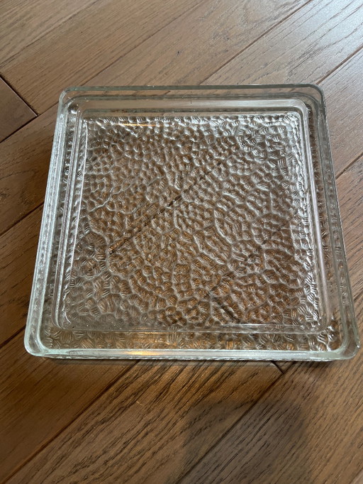Plateau en verre vintage – Marque Nevada