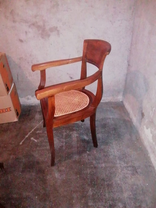 Poltrona esclusiva in stile Biedermeier con intreccio viennese. – bureau, Wood (photo 2 of 6)