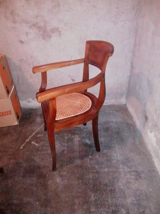 Poltrona esclusiva in stile Biedermeier con intreccio viennese. – Scrivanie, Wood (photo 2 of 6)